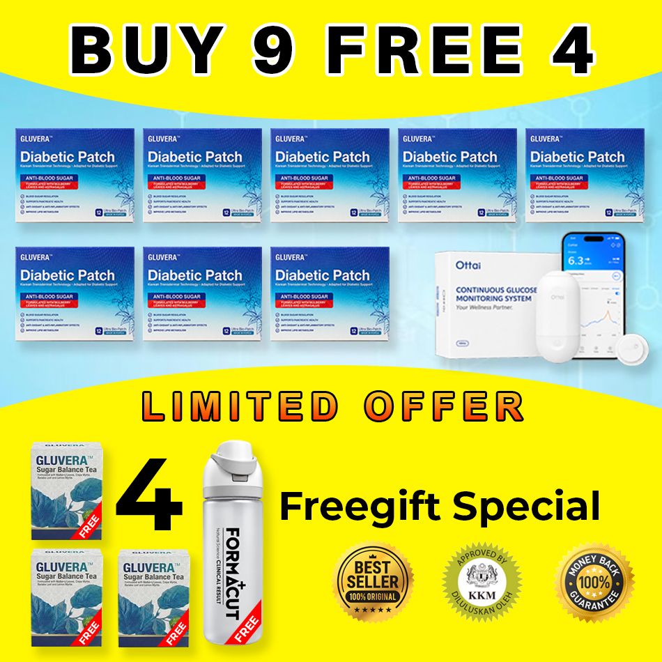 GLUVERA FEST (8 KOTAK + 1 UNIT OTTAI + FREE 3 KOTAK TEH HERBA + FREE TUMBLER)